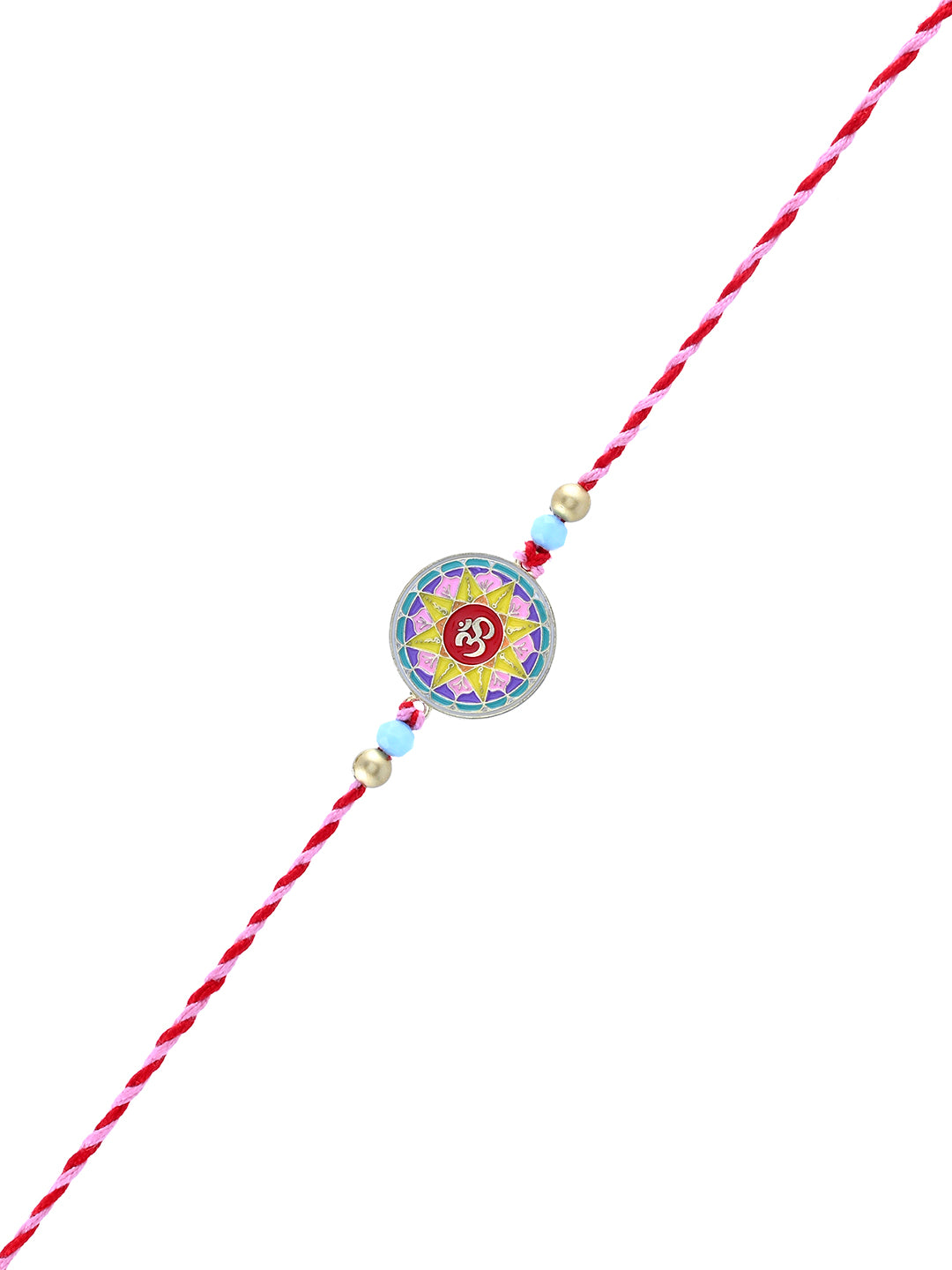 OM Symbol Rakhi with Mandala Inspired Circular Motif