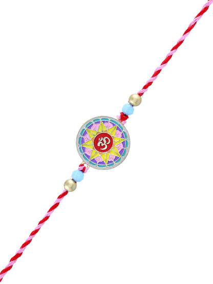 OM Symbol Rakhi with Mandala Inspired Circular Motif