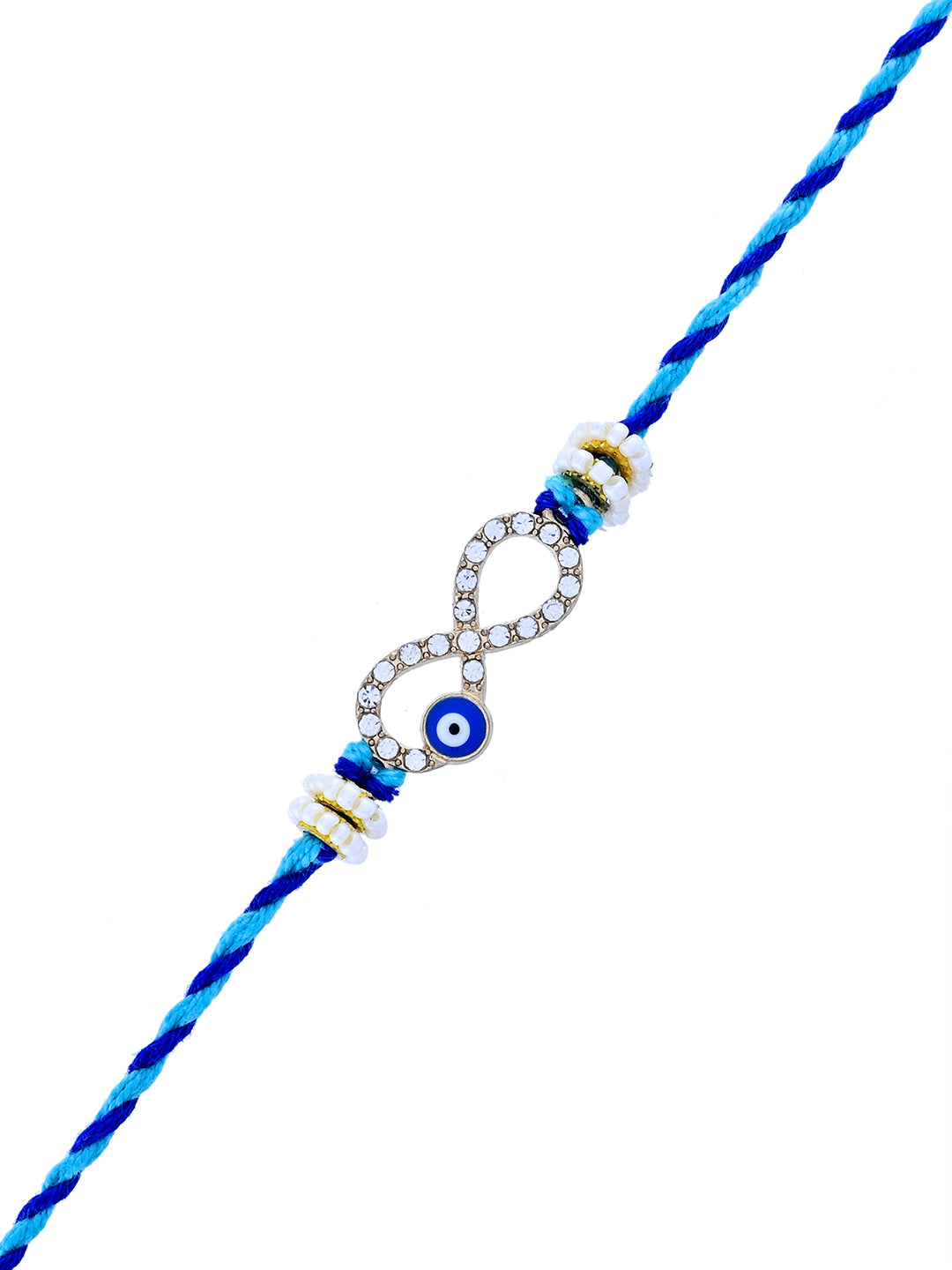 Infinity Protection Rakhi with Evil Eye and Crystal Detailing