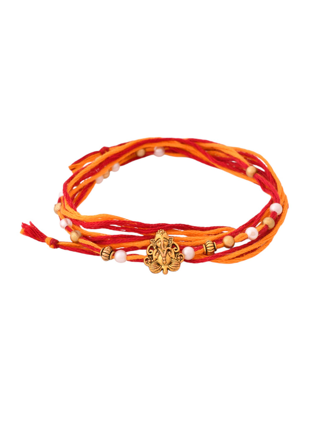 Ganesha Mauli Rakhi with Pearls & Beads