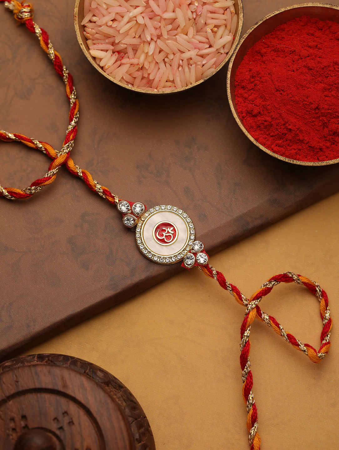 Red Stone Om Bhaiya Single Bhaiya Rakhi