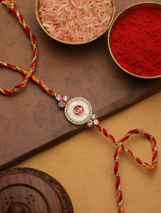 Red Stone Om Bhaiya Single Bhaiya Rakhi