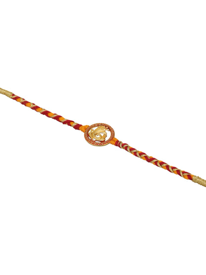 Golden Thread Ganapati Bhaiya Single Bhaiya Rakhi