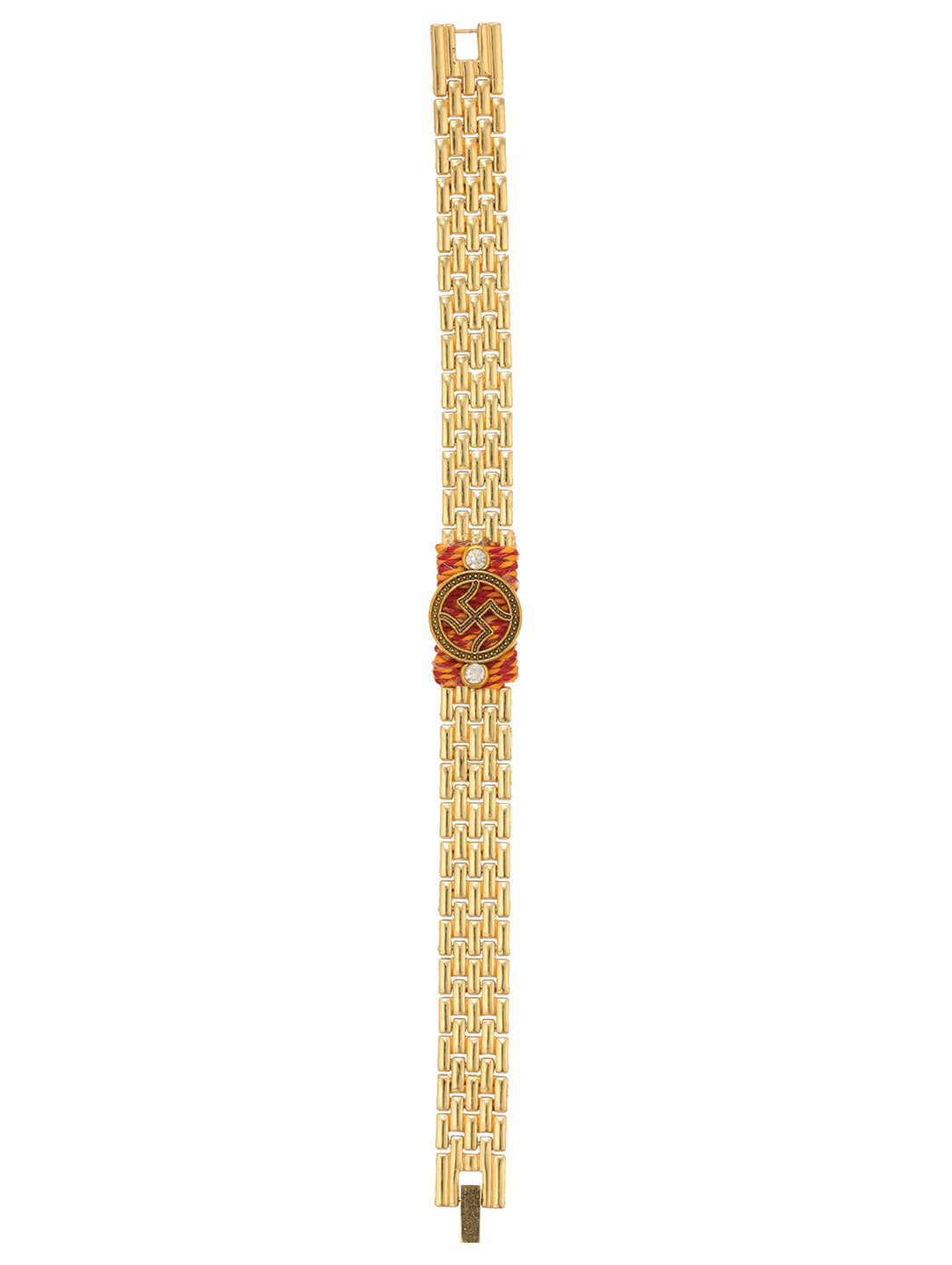 Premium Gold Rakhi with Coffee Sachet And Coffee Mug - Raksha Bandhan Gift Set for Brother