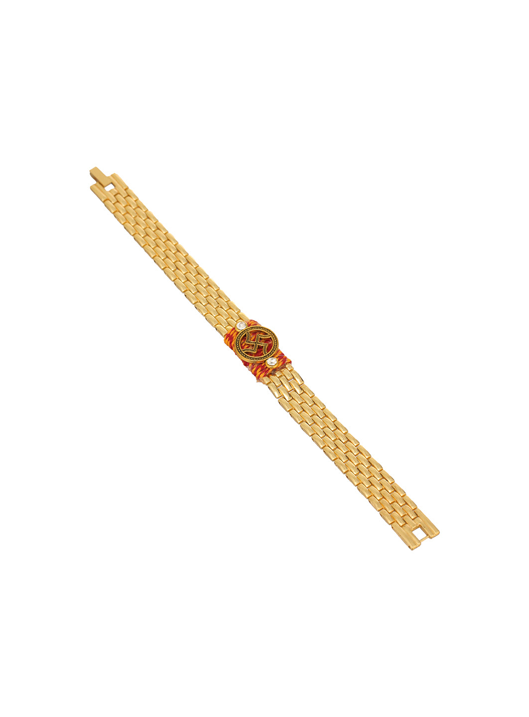 Premium Gold Rakhi with Coffee Sachet And Coffee Mug - Raksha Bandhan Gift Set for Brother