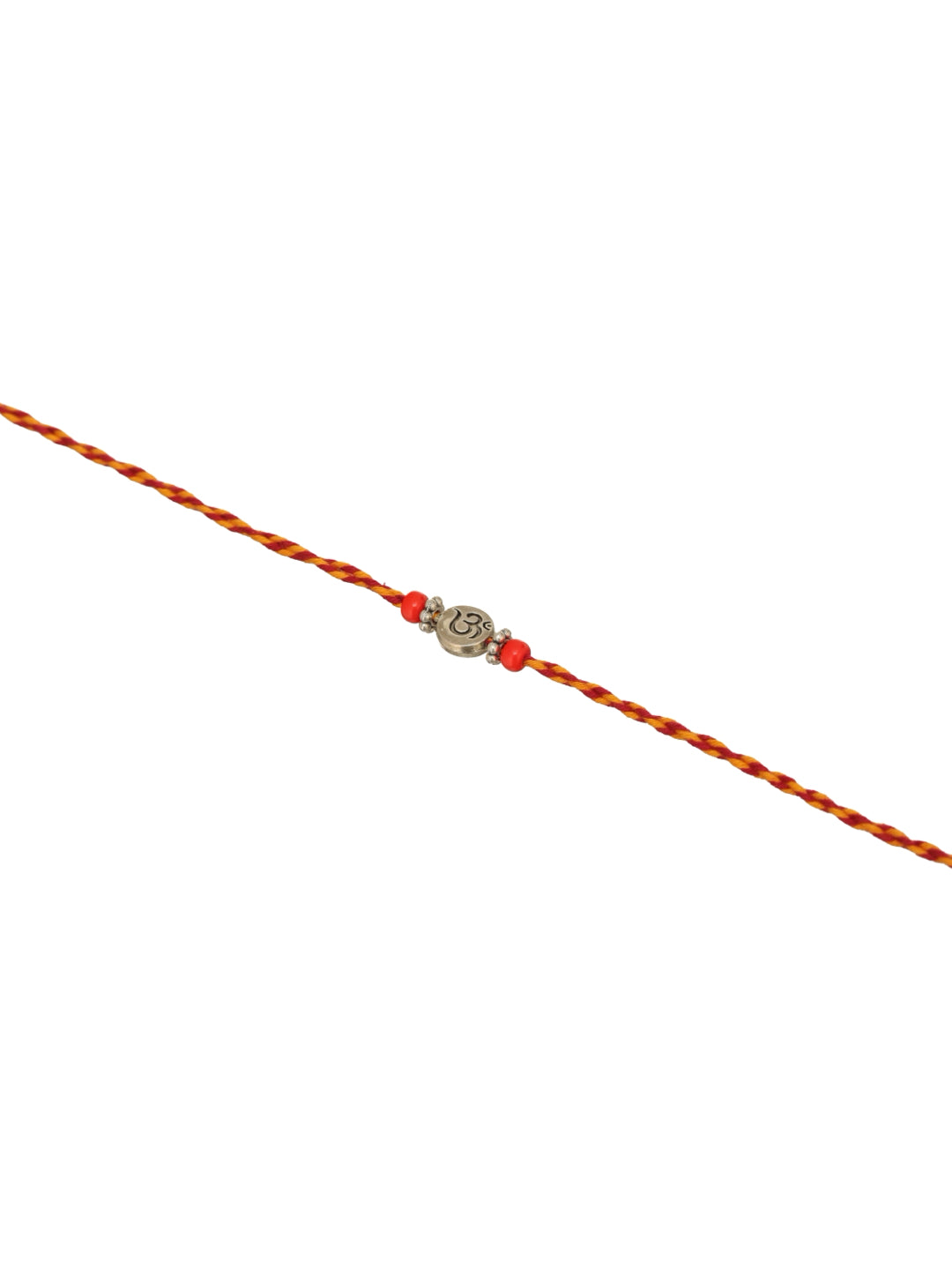 Silver Beads Om Bhaiya Single Bhaiya Rakhi
