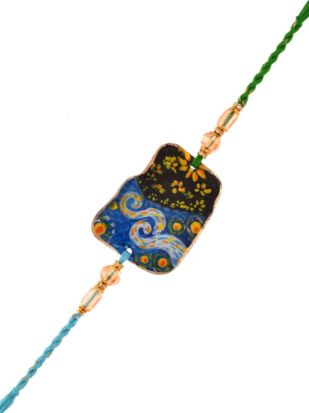 Ocean & Sky Painting Rectangle shaped Single Rakhi