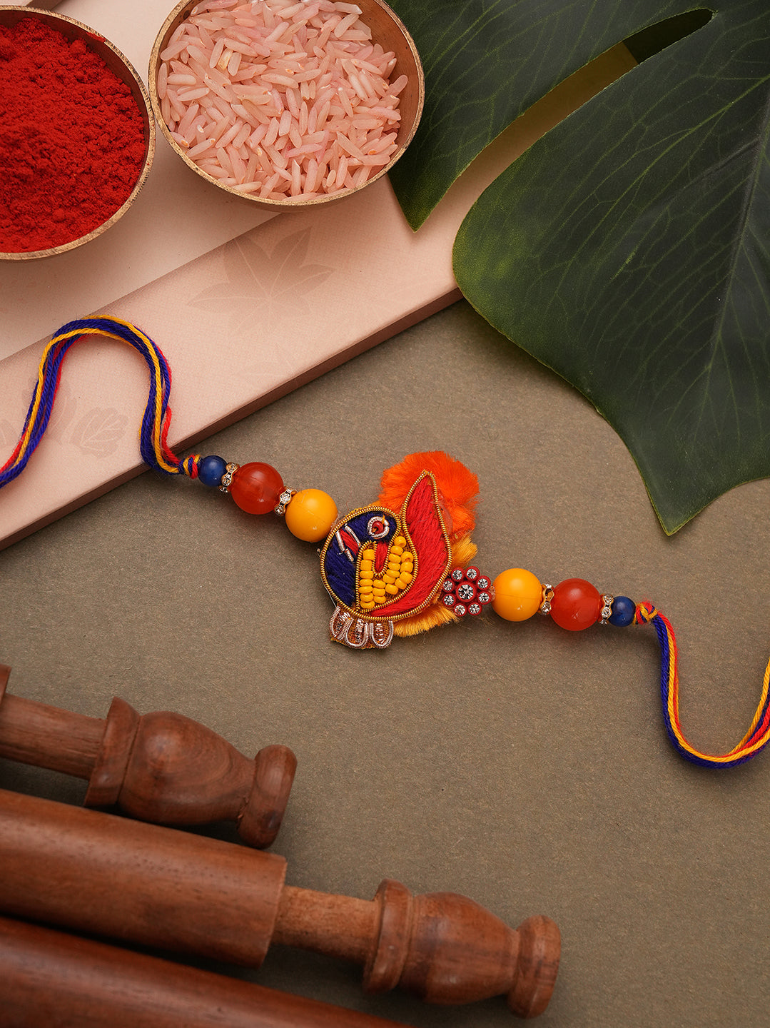 Handmade Peacock Design Rakhi for Brother