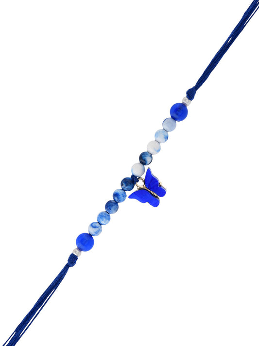 Blue Butterfly Charm Rakhi