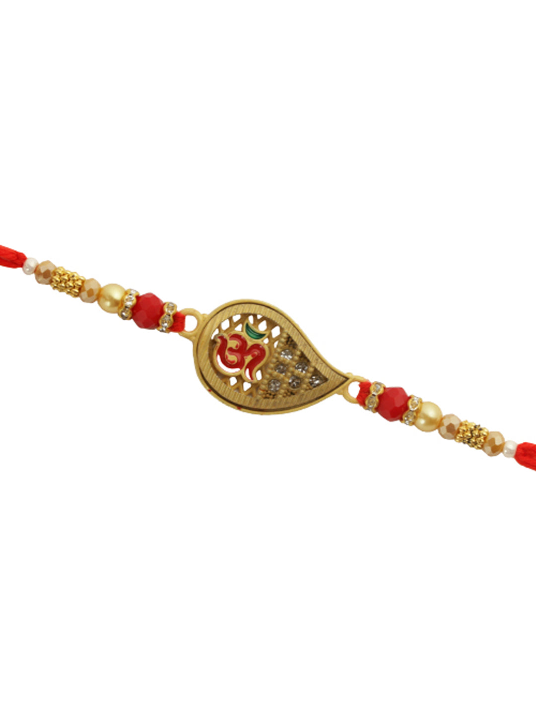 Red and Gold Om Rakhi