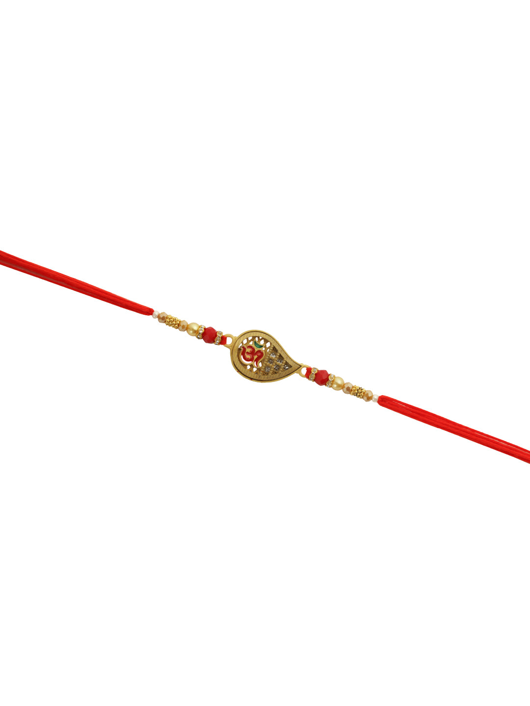 Red and Gold Om Rakhi