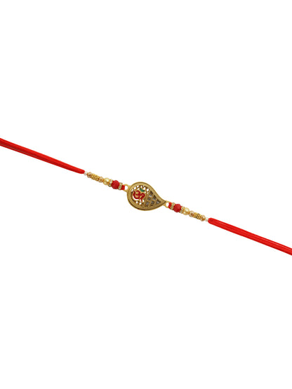 Red and Gold Om Rakhi
