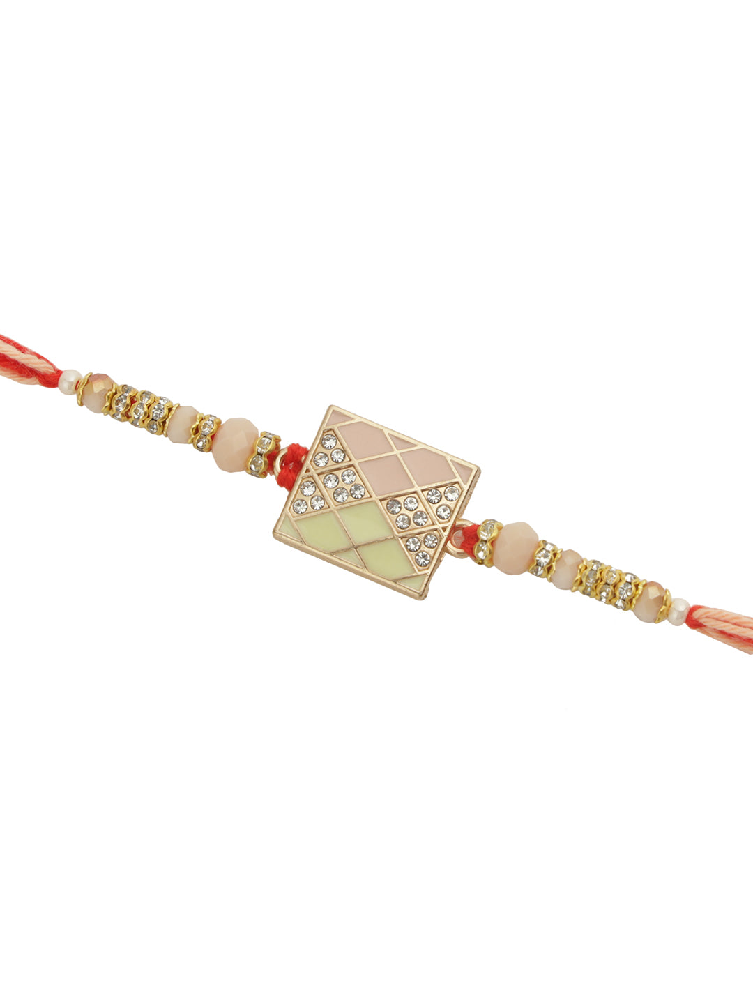Pastel Mosaic Beaded Rakhi