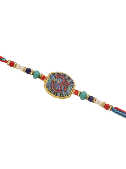 Sacred Om Multicolor Rakhi