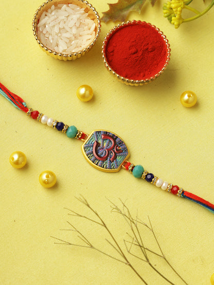 Sacred Om Multicolor Rakhi