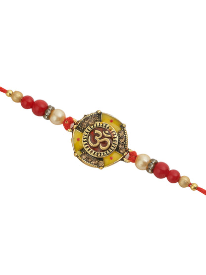 Enameled Om Symbol Rakhi