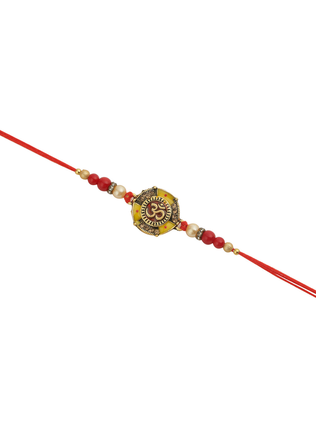 Enameled Om Symbol Rakhi