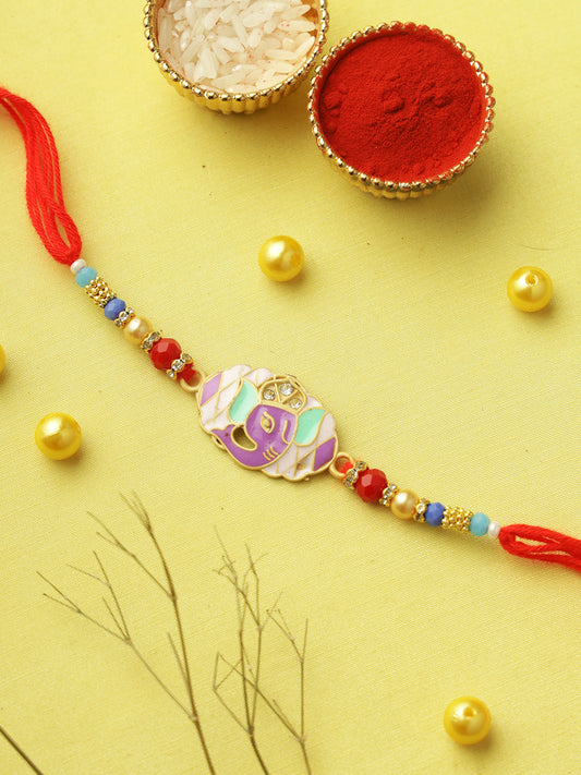 Divine Ganesha Blessings Pearl Rakhi