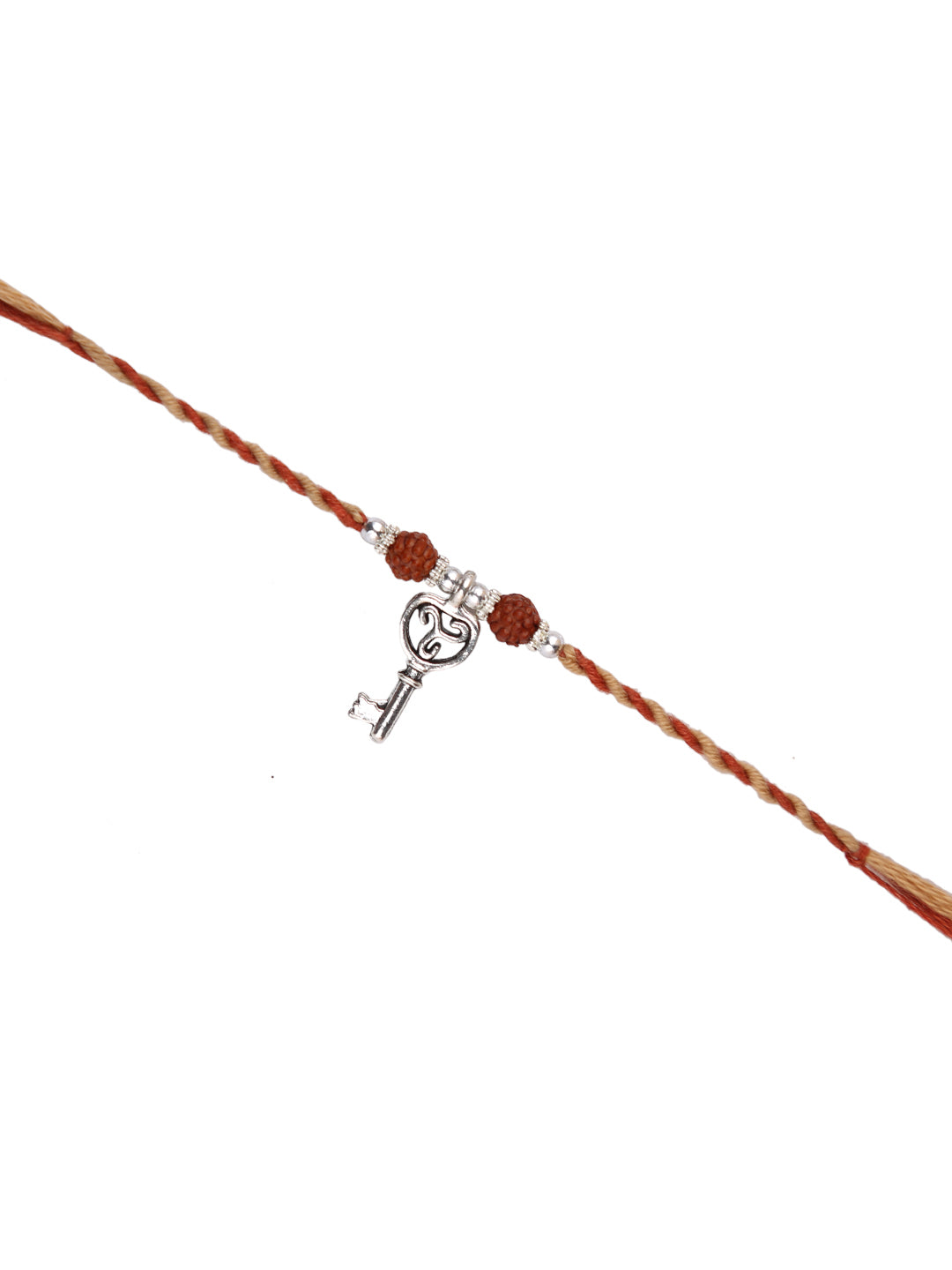 Divine Rudraksh & Lucky Key Charm Single Rakhi