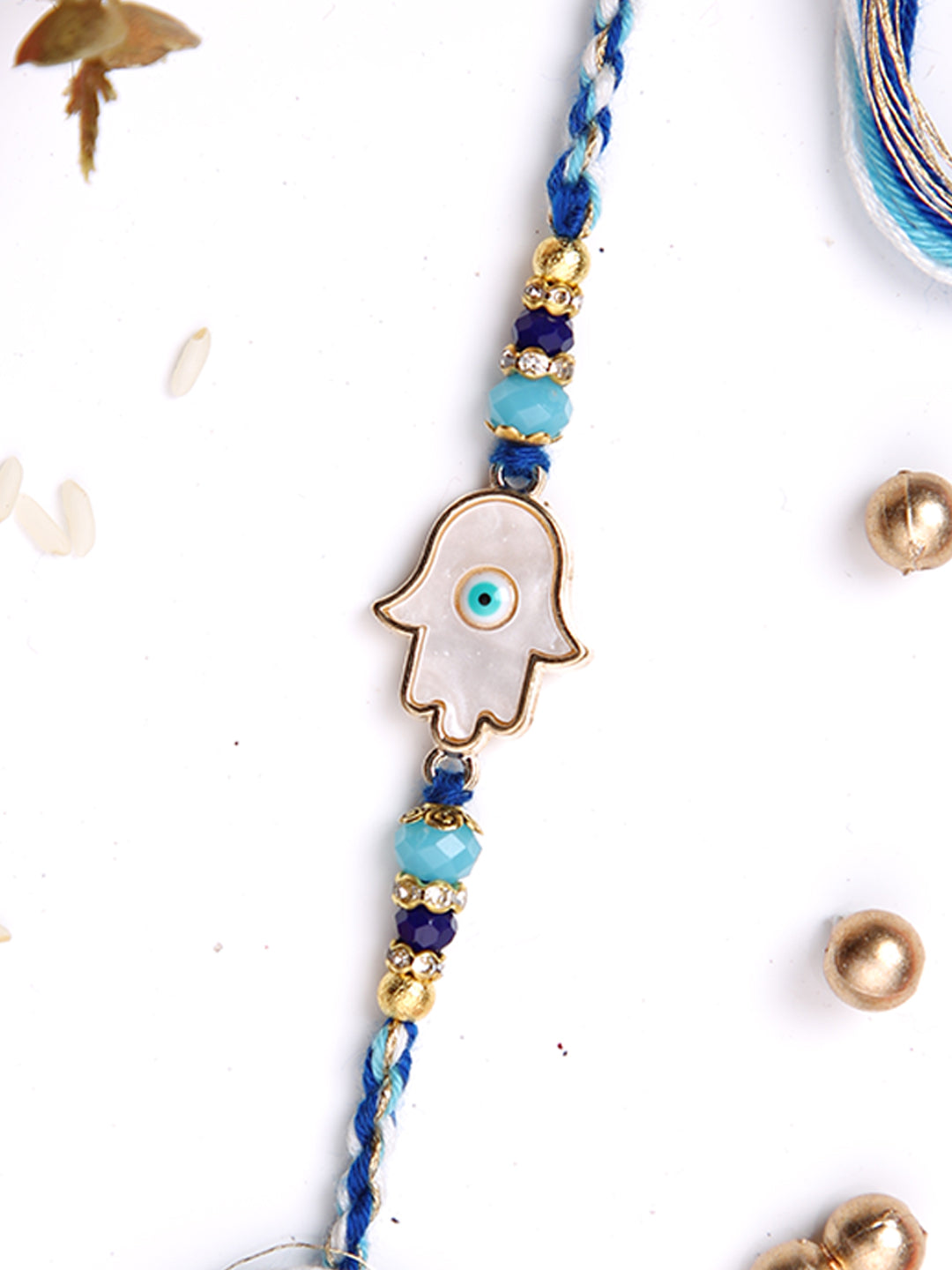 Blue Eye Evil Eye Hamsa Single Rakhi