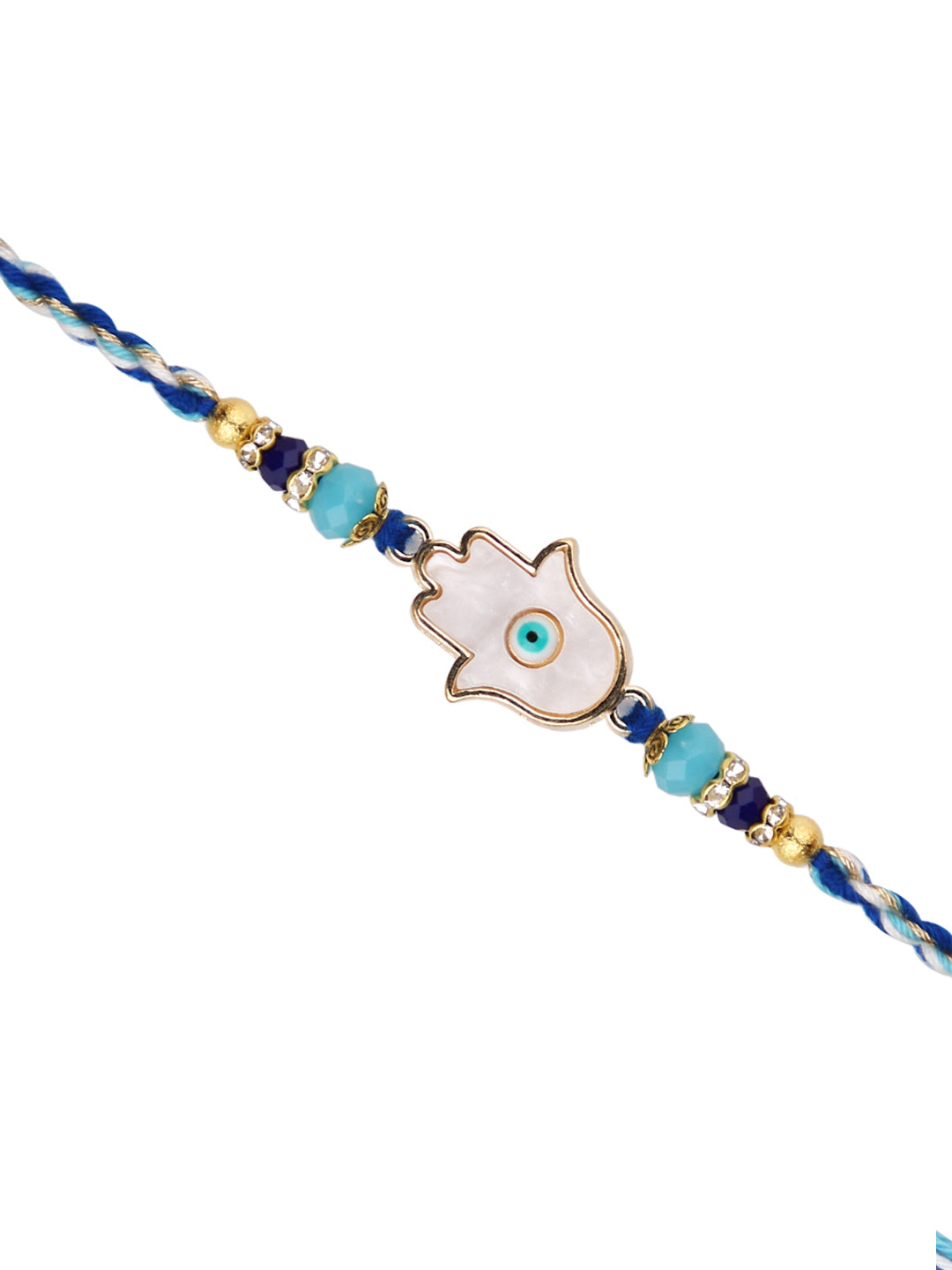 Blue Eye Evil Eye Hamsa Single Rakhi