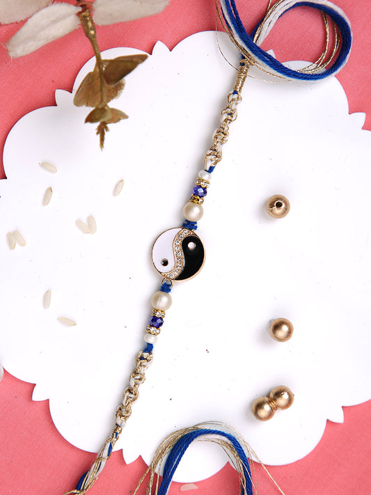 Yin-Yan Beaded Single Rakhi