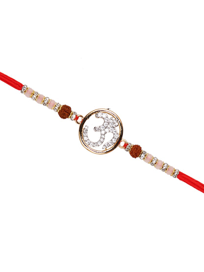 Om Stone Studded Single Rakhi
