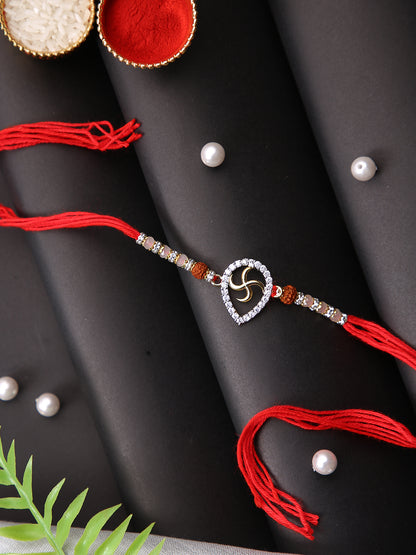 Stone Studded Single Rakhi