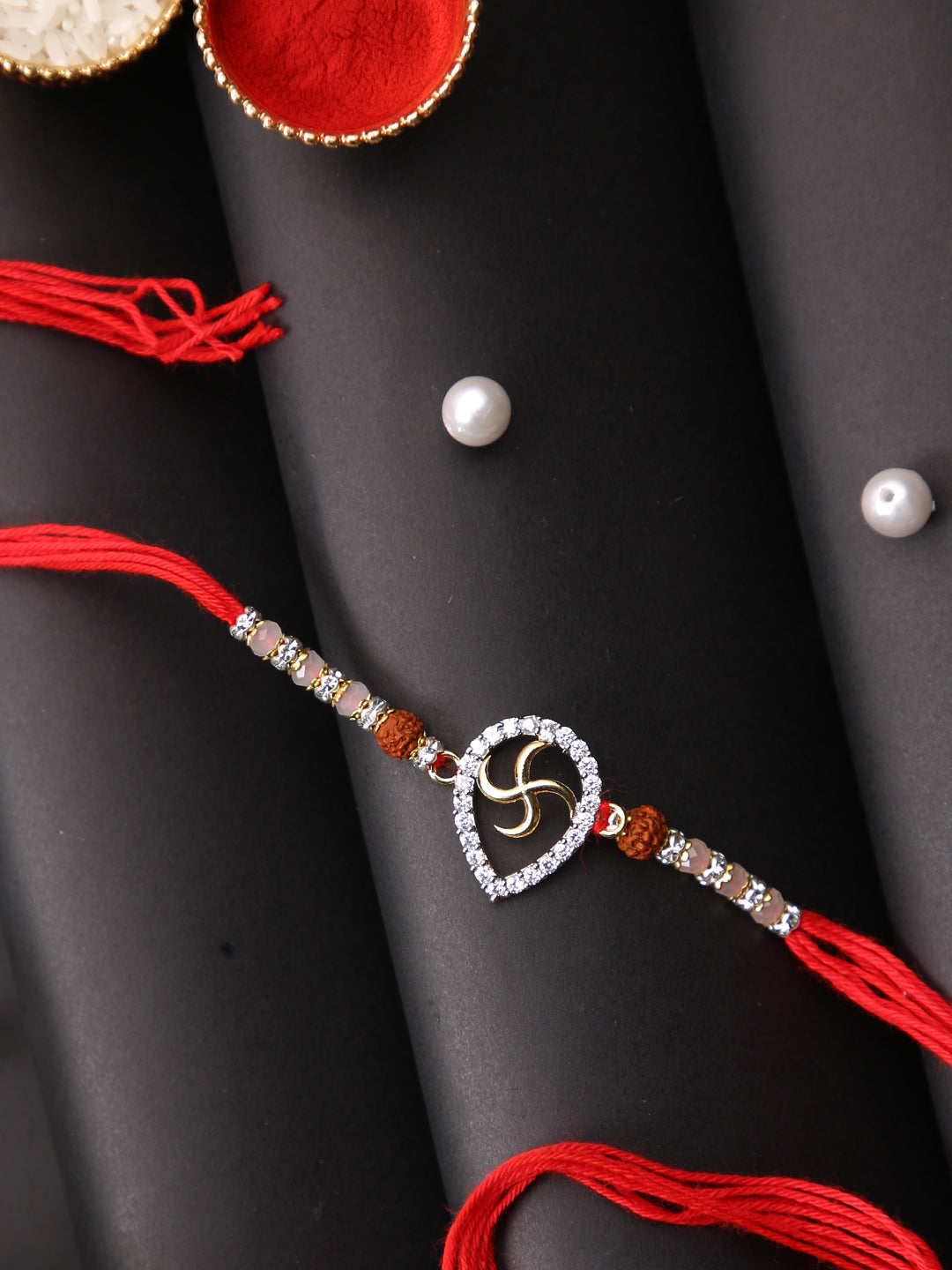 Stone Studded Single Rakhi