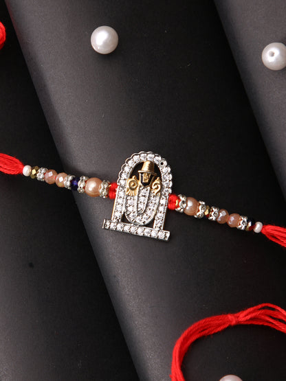 Divine Balaji Stone Studded Multistrand Rakhi