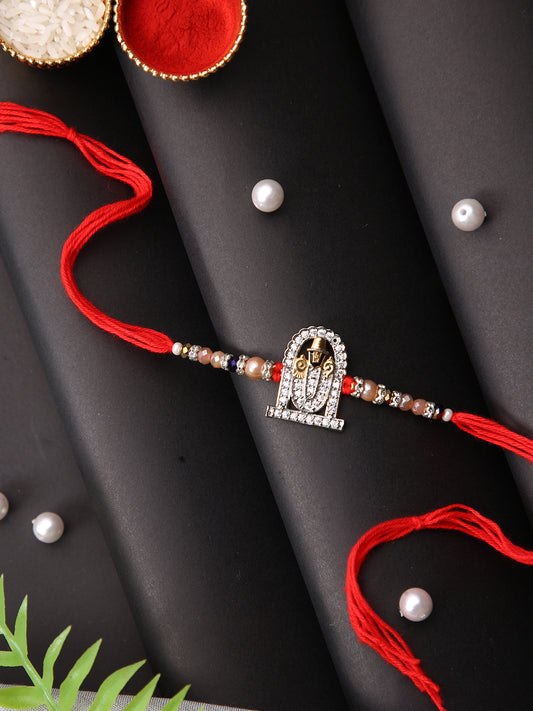 Divine Balaji Stone Studded Multistrand Rakhi