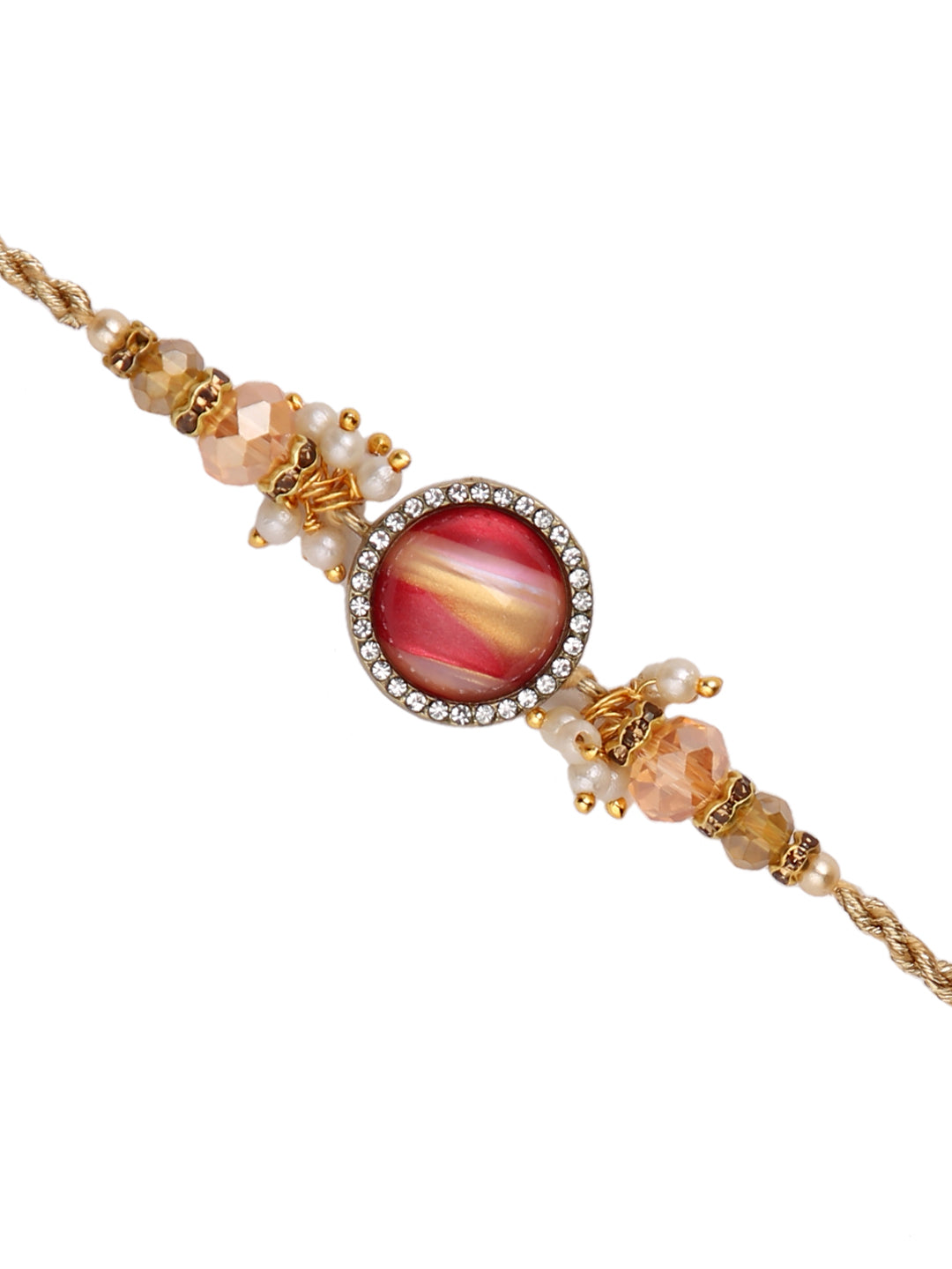 Unique & Elegant Stone Work Single Rakhi