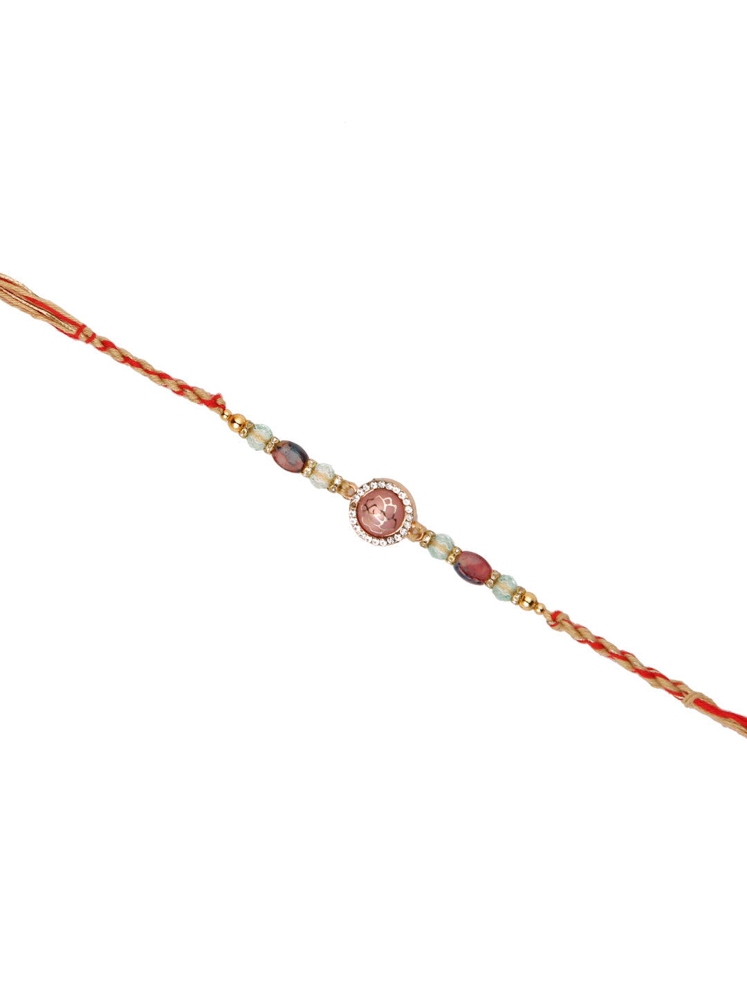 AD Multicolor Beaded Single Rakhi