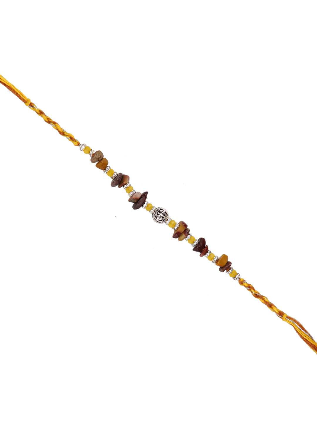 Multistone work & Beads Single Rakhi