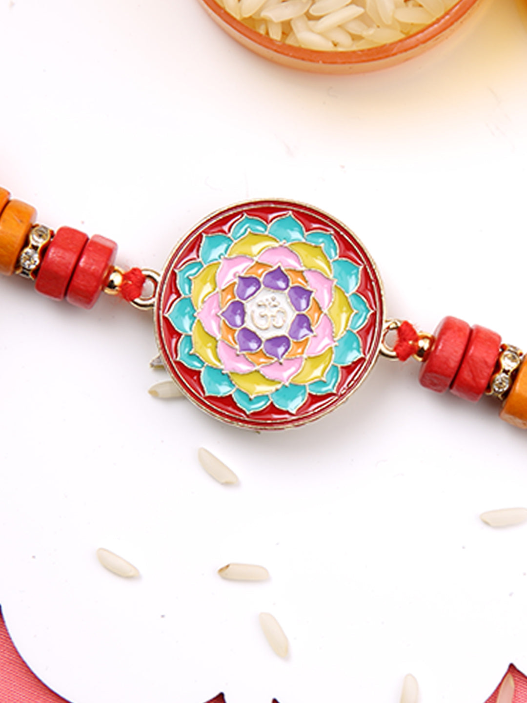 Om Mandala Art work Multistrand Rakhi