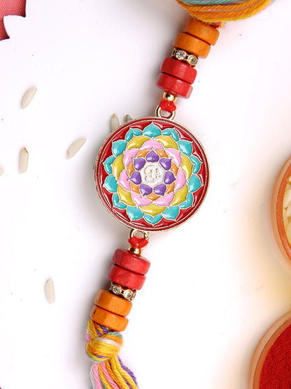 Mandala Art work Multistrand Rakhi