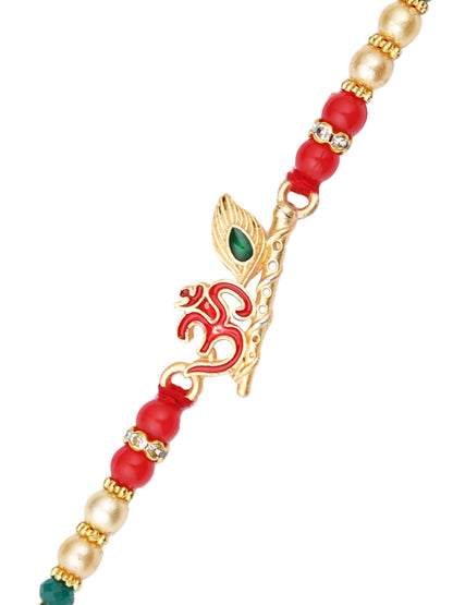 Divine Om Symbol with Beads Rakhi