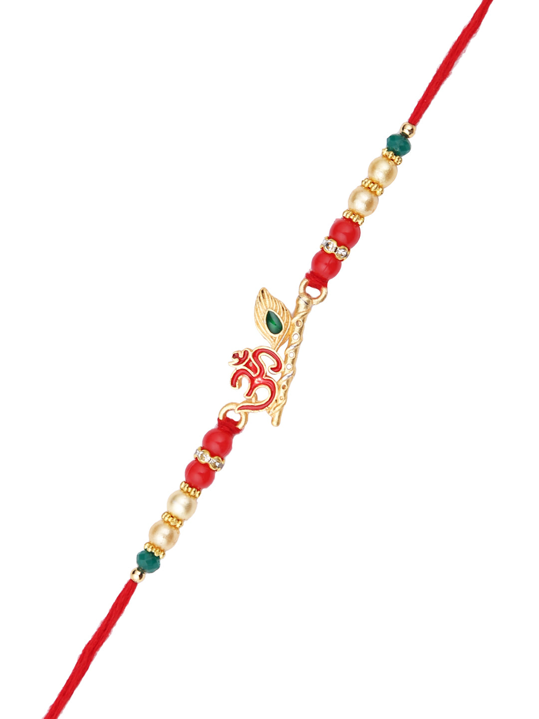 Divine Om Symbol with Beads Rakhi