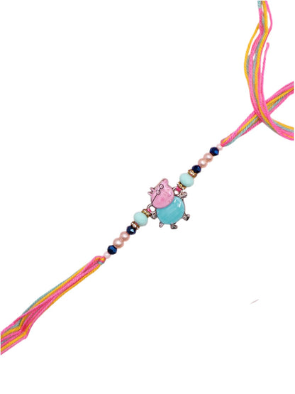 Cartoon Character Rakhi for Children with Peppa Pig Charm