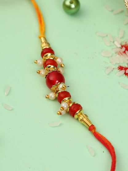 Ruby Traditional Beaded Rakhi