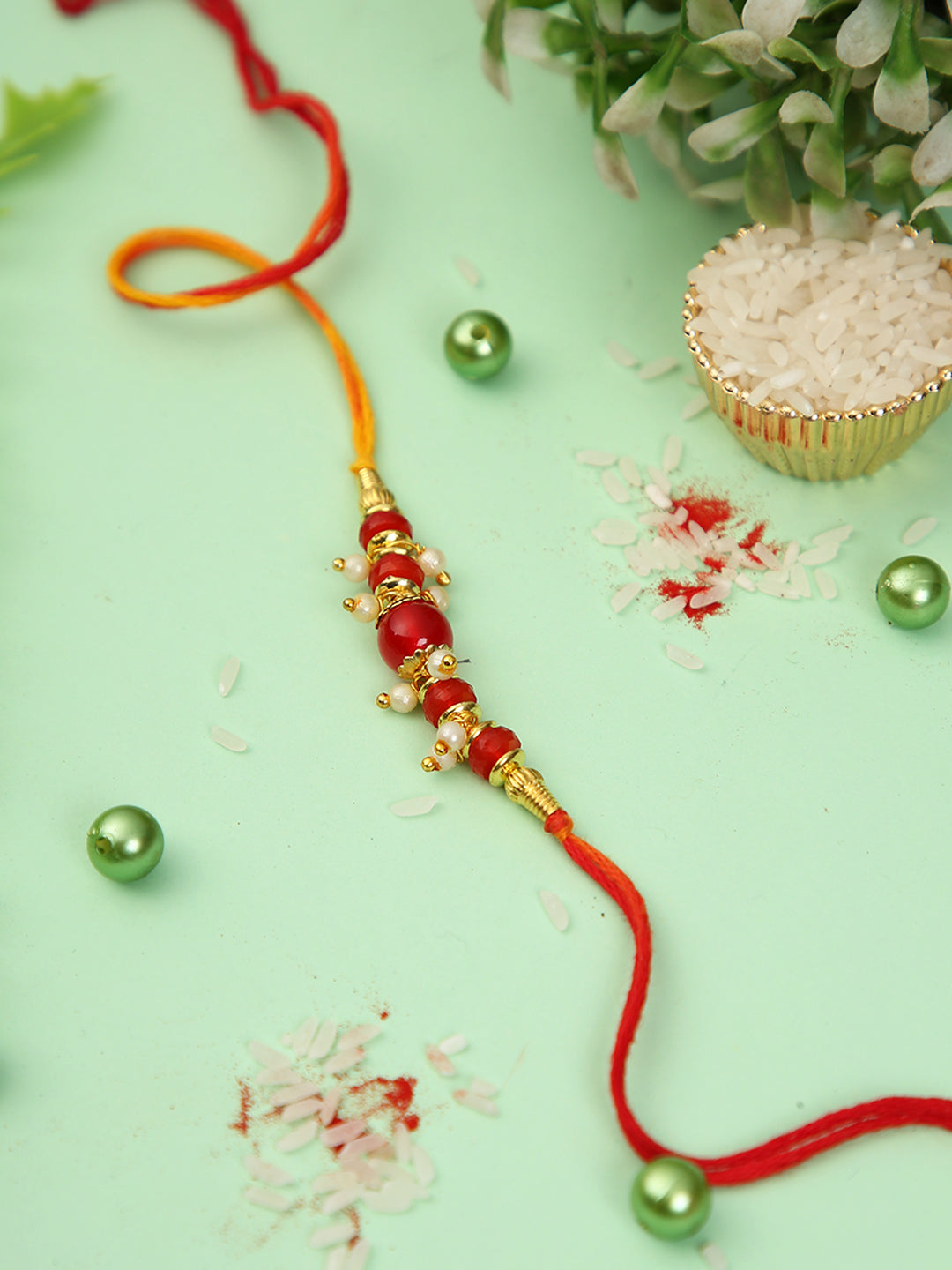 Ruby Traditional Beaded Rakhi