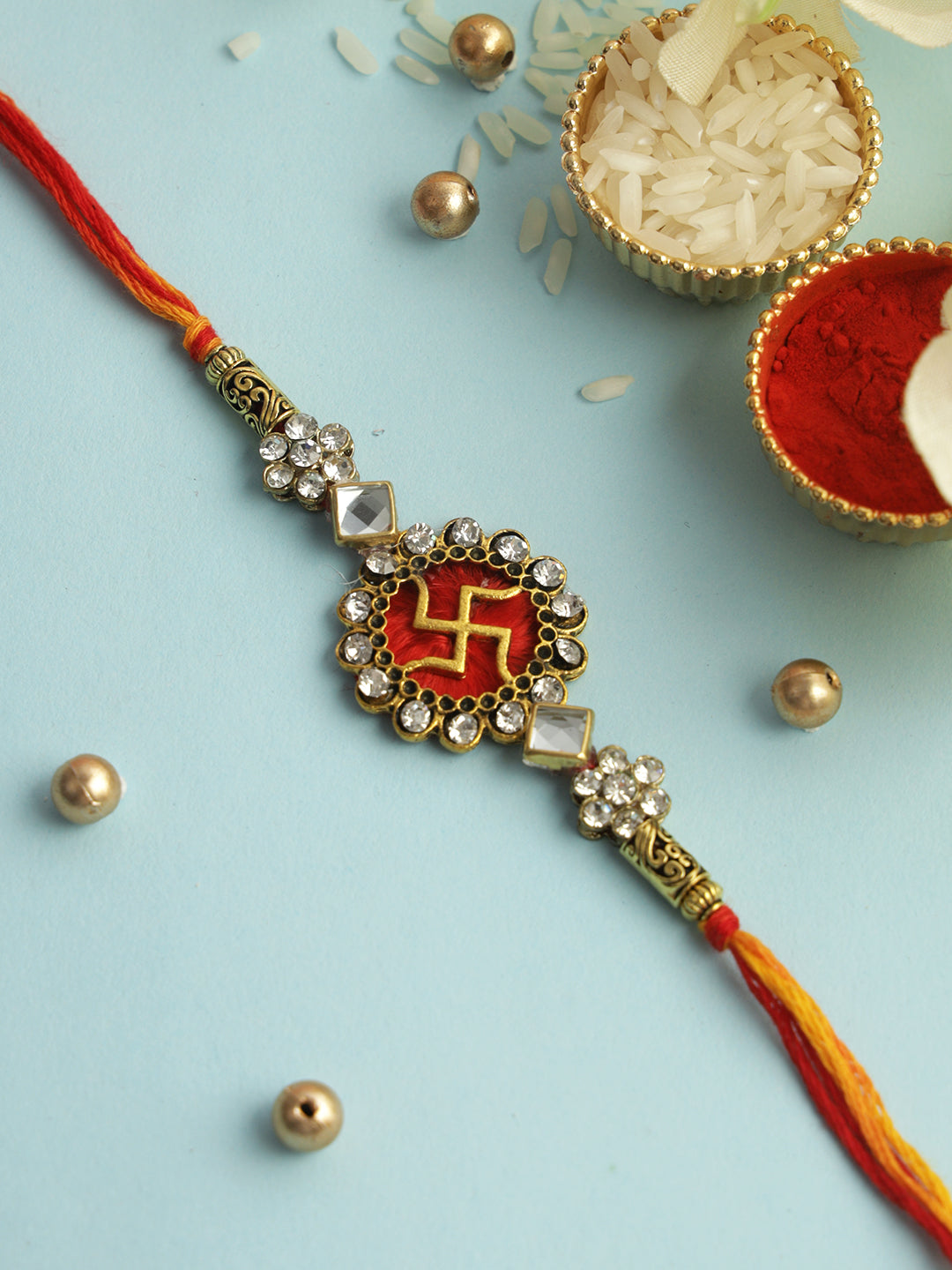 Divine Swastik Gem Rakhi