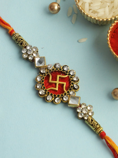 Divine Swastik Gem Rakhi