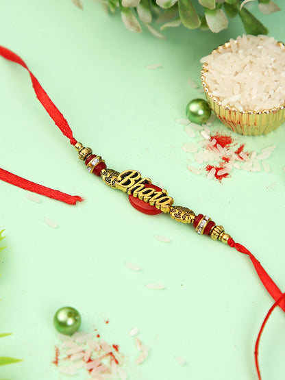 Bhaiya Love Golden Rakhi
