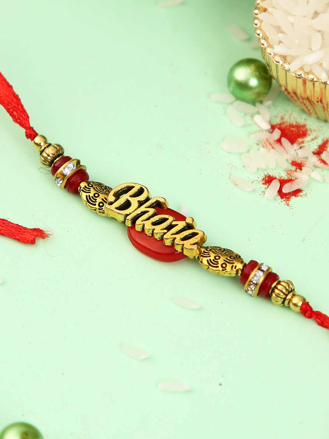 Bhaiya Love Golden Rakhi