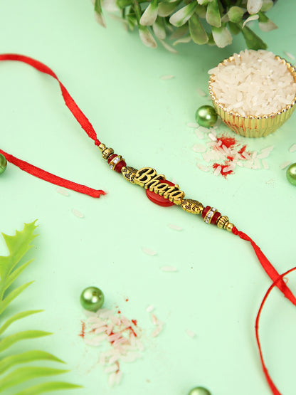 Bhaiya Love Golden Rakhi