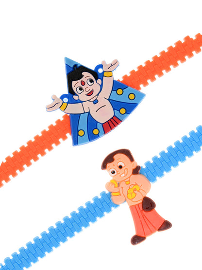Orange & Blue Chota Bheem Rakhi Set of 2
