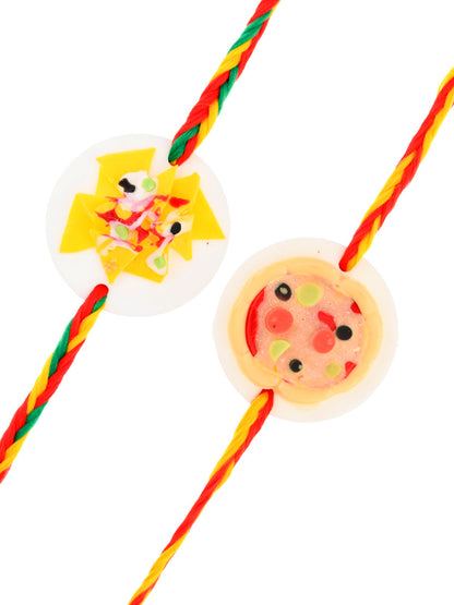 Cheesy Nacho & Pizza Base Rakhi Set of 2