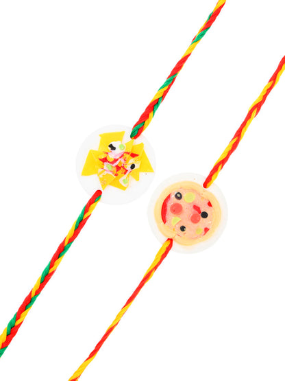 Cheesy Nacho & Pizza Base Rakhi Set of 2