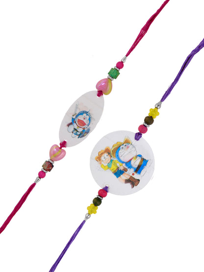 Set of 2 Doreamon Beaded Rakhi